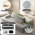 thumbnail image 3 of Multifunctional Convertible Sofa Bed with 2 Removable Backrests and 2 Pillows,Fuffy Chenille Fabric Sofa,Chaise Lounge,Game Pad,DIY Modern Upholstered Couch,Deep Seat Couch for Living Room,Light Grey, 3 of 9