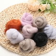thumbnail image 3 of Uxcell Needle Felting Wool, 2.82oz Natural Fibre Wool Roving Yarns Wool Felting Supplies for DIY, 8 Colors, 10g/pack, 3 of 6