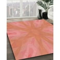 thumbnail image 2 of Ahgly Company Indoor Square Patterned Bright Orange Area Rugs, 7' Square, 2 of 6