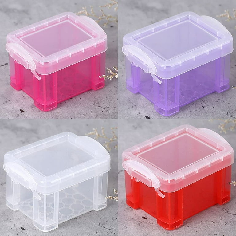 8-Piece Set Translucent Small Plastic Box, Jewelry Small Toy Storage Box, Mini Desktop Storage Box, Cosmetics Storage Box, Size: As Show
