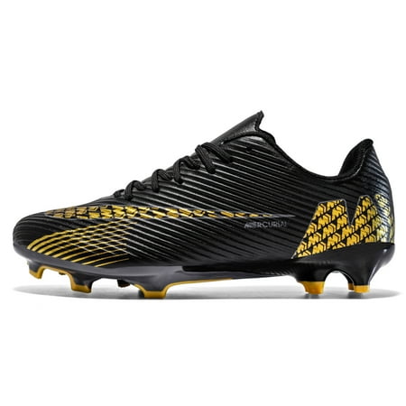 

Men s Comfortable Athletic Soccer Cleats Natural Turf Outdoor Football Competition Light Weight with Soft touch Cleats Sneaker Shoes Bright Color for Men Black 40