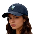 thumbnail image 3 of QASIEATN Baseball Caps for Women Hand Embroidered Flower Design Trucket Hat Summer Spring Fashion Clothing Accessories, 3 of 4