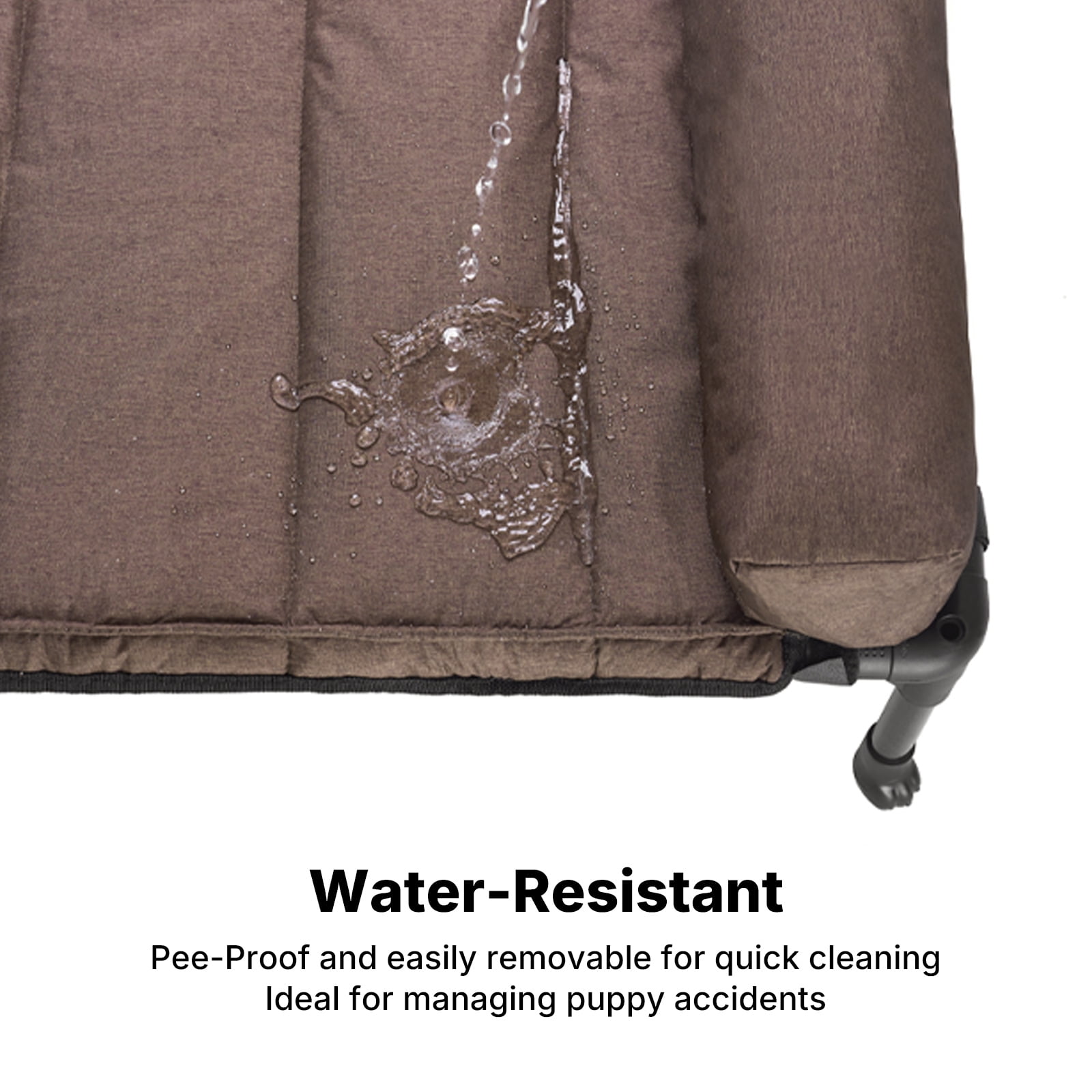 Veehoo Cooling Elevated Dog Bed + Waterproof Removable Pillow-Top Mat, 53 inches, Brown