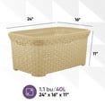 thumbnail image 2 of Superio Laundry Basket, Wicker Style,1.4 Bushel (Beige), 2 of 9