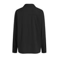 thumbnail image 5 of vigerkar Womens Button Down Shirts Solid Color Dressy Shirts Long Sleeve Work Blouses Collared Tops Tunics with Pocket (Black, 4XL), 5 of 8