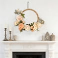 thumbnail image 1 of Weloille Easter Wreath Wall Decor 1 Piece, Rabbit Egg Decorated Front Door Wreath, Realistic Foliage Luxuriant Design, Spring Holiday Hanging Ornament, for Front Door Wall Window Bedroom Living Room, 1 of 6