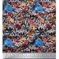 thumbnail image 1 of Soimoi Cotton Voile Fabric Leaves,Parrot & Zoo Animals Jungle Print Fabric by The Yard 42 Inch Wide, 1 of 1