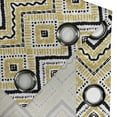 thumbnail image 4 of Ambesonne Ethnic Grommet Curtain, Chevron Waves Tribal, 50" x 84", Yellow Black and White, 4 of 6