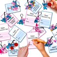 thumbnail image 3 of Tarjetas de San Valentín Sanyi para niños, paquete de 24 tarjetas de llavero a granel, 3 of 6