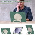 thumbnail image 6 of XYX Tablet Case for Samsung Galaxy Tab A9+ 11.0 inch, 360 Degree Rotating Hand Grip Shockproof Cover with Shoulder Strap, Emerald Green, 6 of 7