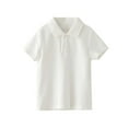 thumbnail image 3 of Boys Cotton Shirts Summer Casual School Workout Shirts Short Sleeve Solid Color Shirt, 3 of 3