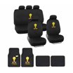BDK Warner Brothers Looney Tunes Tweety Bird Front & Rear Car Seat Covers Full Set Easy Install Durable Stylish Polyester Fabric Car Seat Cover Airbag