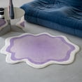 thumbnail image 6 of Cute Girly Clouds Carpet Gradient Wave INS Wind Bedroom Rug Living Room Bedside Mirror Front Carpet Cute Room Decor Furry Mat (Pink,50x80cm), 6 of 6