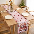thumbnail image 3 of Valentine's Day Table Runner - 72 Inch Long, Kitchen Dining Table Runner Dresser Scarves, Red Roses Love Heart Gnomes Truck Pink Farmhouse Decor for Coffee Tables Wedding Party Banquet, 3 of 8