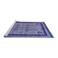 thumbnail image 3 of Tapis Moderne Abstrait Bleu Lavable en Machine, wshabs531blu, 3 of 4