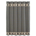 thumbnail image 2 of VHC Brands Star Checkers Cotton Polyester Blend Shower Curtain, 72" x 72", 2 of 3