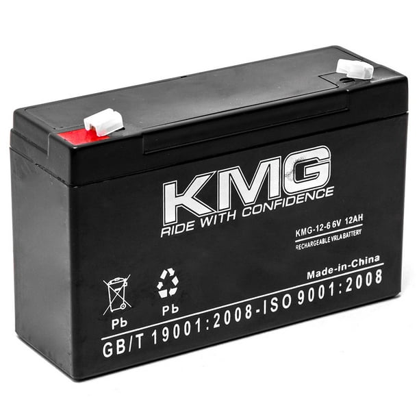 KMG Batterie de Remplacement 6V 12Ah Compatible avec les Alarmes Lumineuses RPG2 RPG2H S12E3 SL050 TBRC1/2 TBRC3