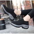 thumbnail image 4 of Women's Slip-On Walking Shoes - Breathable Mesh Sneakers with Comfort Cushion for All-Day Wear and Leisure, 4 of 12