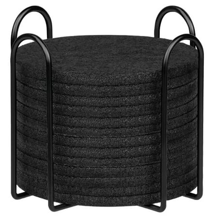 

NUQUQU Coasters Set Felt Coasters - Round Washable Drinks Felt Coasters Suitable for Cups Bar Glass 12Pcs