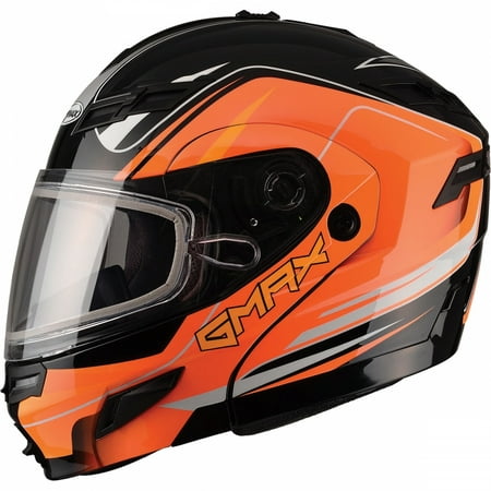 GMAX GM-54 Terrain Modular Snowmobile Helmet Black/Hi-Vis Orange