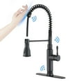 thumbnail image 2 of Izzovium Touch Kitchen Faucet with Pull Down Sprayer, 21in High Arc 360° Swivel Matte Black Stainless Steel Faucet, Motion Sensor & 3 Spray Modes, 2 of 13