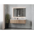 thumbnail image 2 of Legno 60" Weathered Grey Double Sink Bathroom Vanity with Matte White VIVA Stone Solid Surface Countertop, 2 of 3