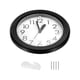 thumbnail image 3 of Reloj de pared Uxcell de 8 pulgadas, reloj de cuarzo a batería, silencioso y sin tictac, reloj de pared redondo, negro, 3 of 6