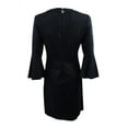 thumbnail image 2 of Tommy Hilfiger Women's Bell-Sleeve Jacquard Dress (4, Black), 2 of 2