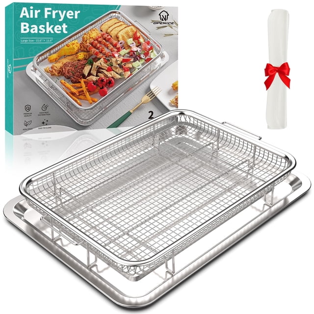 Cesta para freidora OPENICE para horno de 15,6 x 11,6 cm con pergamino