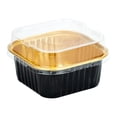 thumbnail image 2 of Cozeii Mini Square Cake Pans with Lids, 3.5 Inch Aluminum Foil Pans Disposable Cake Pans for Party Picnics Muffins Cupcakes (Black）, 2 of 6