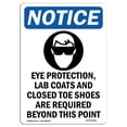 thumbnail image 1 of SignMission OS-NS-A-1218-V-12361 12 x 18 in. OSHA Notice Sign - Eye Protection, Lab, 1 of 1