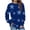 Dark Blue, variant on Iroehba Sweatshirt for Women Crew Neck Pullover Long Sleeve Star Print Drop Shoulder Modern Cut Soft Comfy Casual Outfit