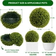 thumbnail image 3 of Kojooin Outdoor Faux Topiary Balls - Easy-Care Artificial EucalyptusBalls for Any Space, 3 of 7