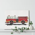 thumbnail image 6 of Firetruck Canvas Wall Art Watercolor Transportation Vehicles Fire Engine Canvas Painting Prints for Home Boys Bedroom Nursery Wall Decor Framed Artwork Gifts(12x15 Inch), 6 of 6