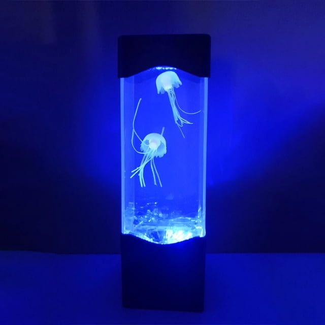 Lampe Méduse Éruption Volcanique - Veilleuse Alimentée par USB pour Enfants, Éclairage d'Ambiance et Décoration de Bureau avec Perles Rouges Apaisantes