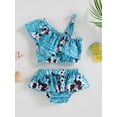 thumbnail image 4 of Coduop Toddler Baby Girls Bikini Set,Cow Print Swimsuit Summer Beach Swimauit Bathing Suit, 4 of 8