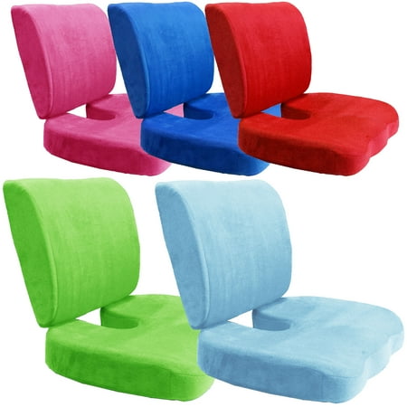 2 Piece Memory Foam Pillow Set Orthopedic Pain Relief Seat And Back 2 Piece Memory Foam Pillow Set Orthopedic Pain Relief Seat And Back Support Chair Office Home Travel Car Cushions Helps Sciatica