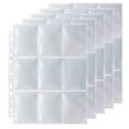 thumbnail image 3 of relayinert 20 Pieces Transparent Album Pages Double-sided Collection 9 Pockets Gaming Card Sleeves 3-Ring Cards Holder Sheets Binder, 3 of 9
