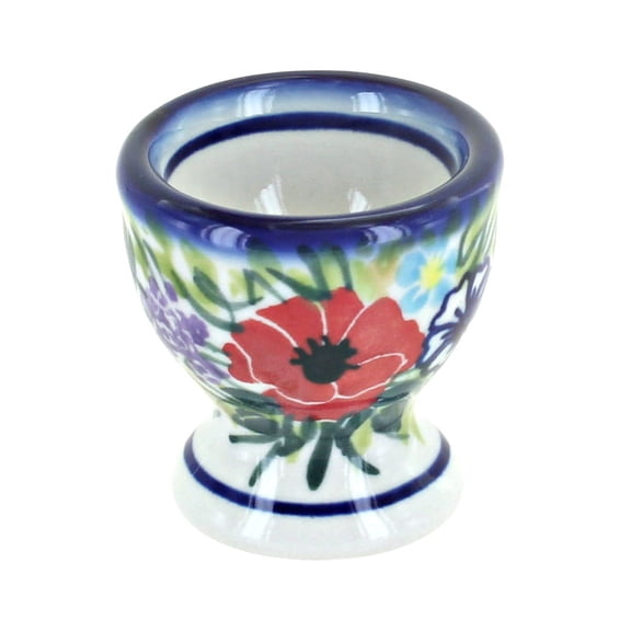 Blue Rose Polish Pottery Summer Garden Egg Cup