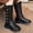 Black, variant on Eltusu Big Girls Riding Boots, Princess Waterproof Warm No Slip Winter Shoes White Size 2(Big Kids)