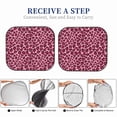 thumbnail image 5 of Picia Rose Leopard Print 2 Piece Car Windshield Sun Shade Foldable | Foldable Sun Shield for Front Window Blocks UV Rays and Keeps Your Vehicle Cool-Large, 5 of 7