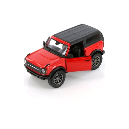 2022 Ford Bronco Closed Top, Red - Kinsmart 5438DA/B - 1/34 Scale Diecast Model Car
