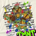 thumbnail image 3 of Tales Of The Teenage Mutant Ninja Turtles Poster Brick Wall Women's Graphic T-Shirt Rolled Sleeve Tee, 3 of 5