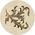 thumbnail image 1 of Ahgly Company Indoor Round Patterned Wheat Beige Area Rugs, 4' Round, 1 of 1