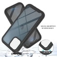 thumbnail image 2 of 1 paquete para iPhone 13 de 6,1 pulgadas con protector de pantalla integrado antiarañazos, funda resistente de 360 ​​grados, parte trasera transparente, película PET frontal de cielo estrellado 3 en 1 (negro) JM, 2 of 5