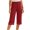 Red, variant on Bixock Women Pajamas Pants Loungewear Pants Capris Pants Solid Color Elastic Waist Wide Leg Loose Thin Textile Wearable Outside Indoor Homewear Sleepwear Trousers Women Clothings