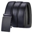thumbnail image 1 of Real Leather Ratchet Men's Black Belt With Automatic Buckle, 1 of 5