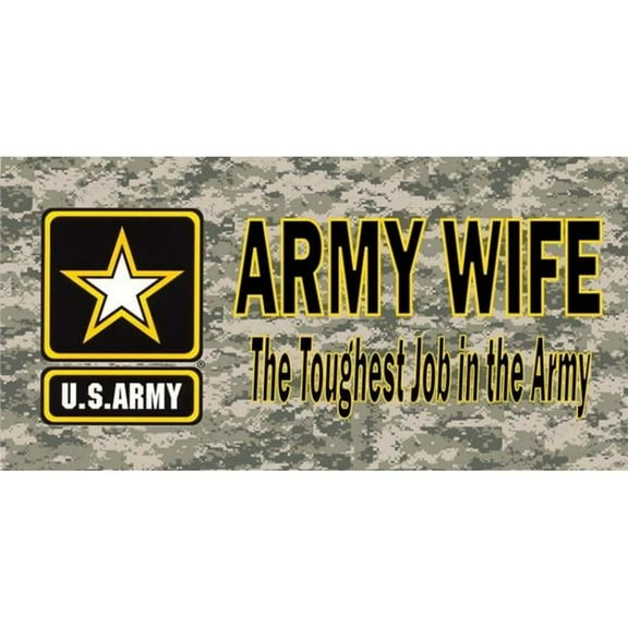 Army Wife Photo License Plate