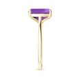 thumbnail image 3 of ANGARA Natural Prong-Set Cushion 2.7 ct Amethyst Solitaire Ring in 14K Yellow Gold for Women (Size-10x8mm) | February Birthstone, Birthday, Anniversary, Jewelry Gift for Women | Natural Amethyst Ring, 3 of 8
