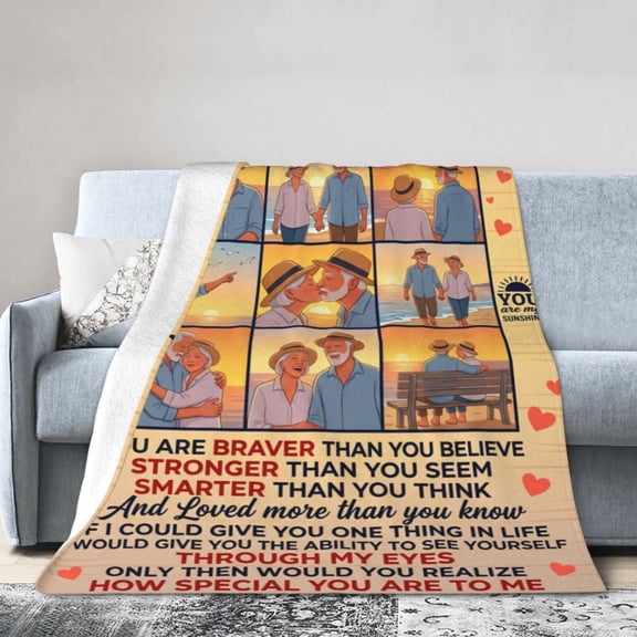 Anniversary Gifts For Women, To My Wife Blanket from Husband, Romantic Love Throw Blanket, Soft Cozy Gift for Her 50x40